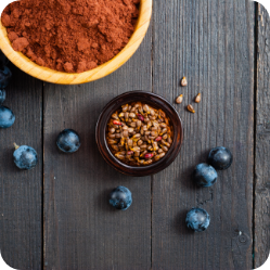 Grape seeds in a bowl
